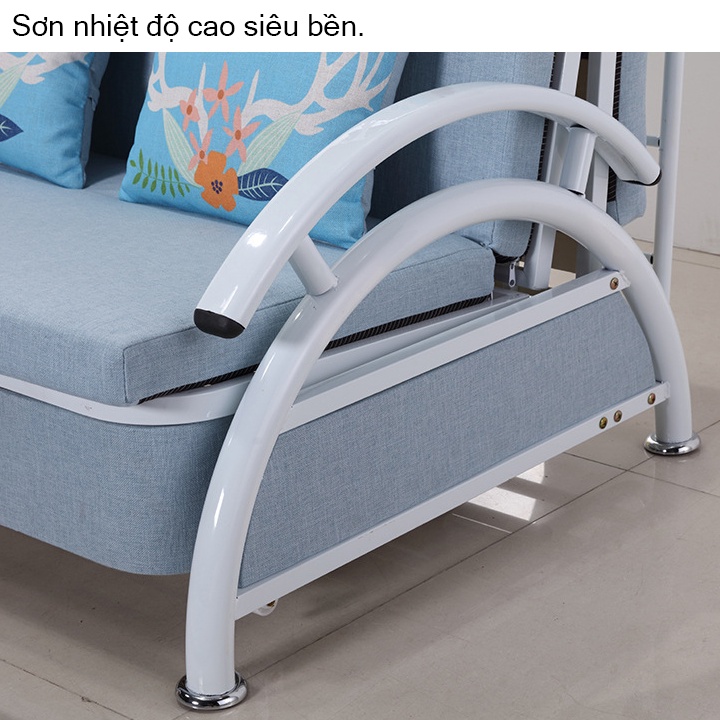 Sofa giường thông minh, giường kiêm ghế sofa tặng kèm 2 gối T147 kích thước 1m28x1m9