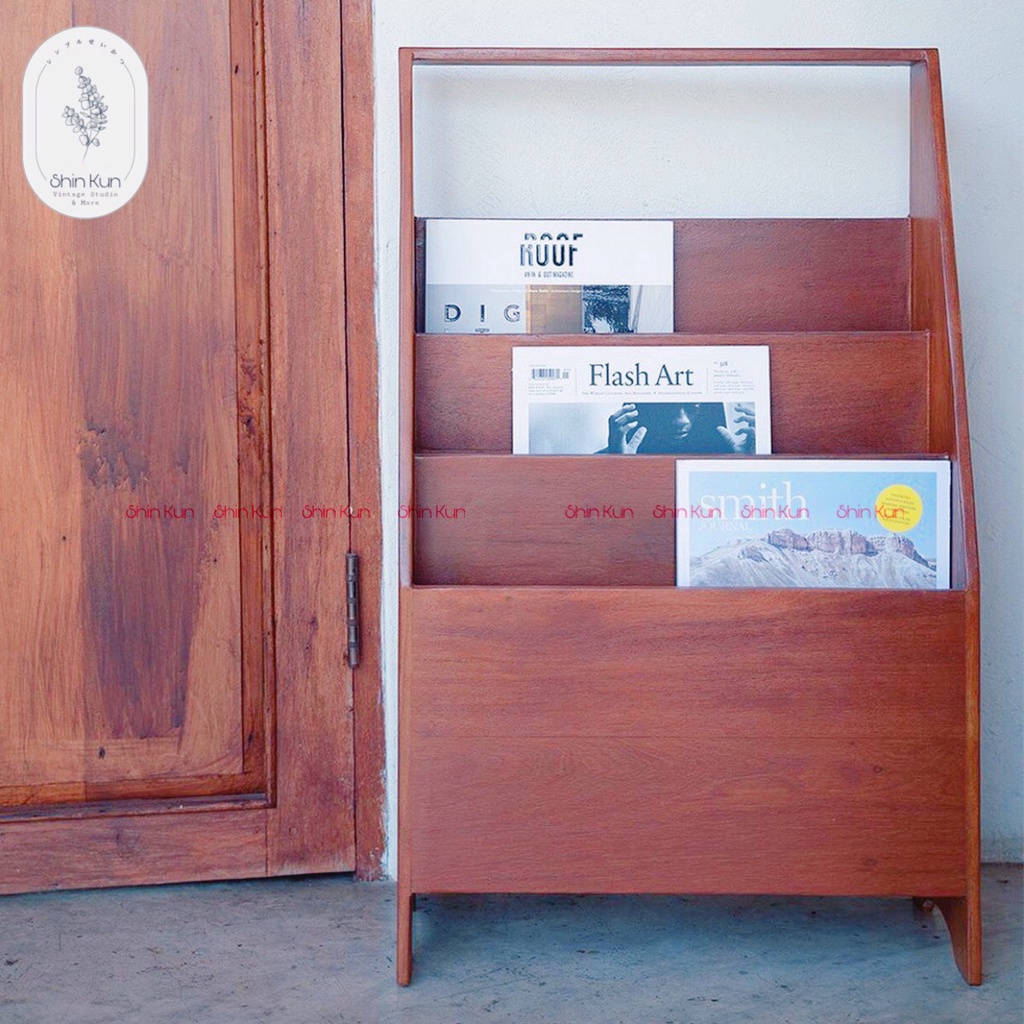 Kệ Sách Gỗ Đa Năng Phòng Khách Phong Cách Vintage Cỡ Lớn SS27