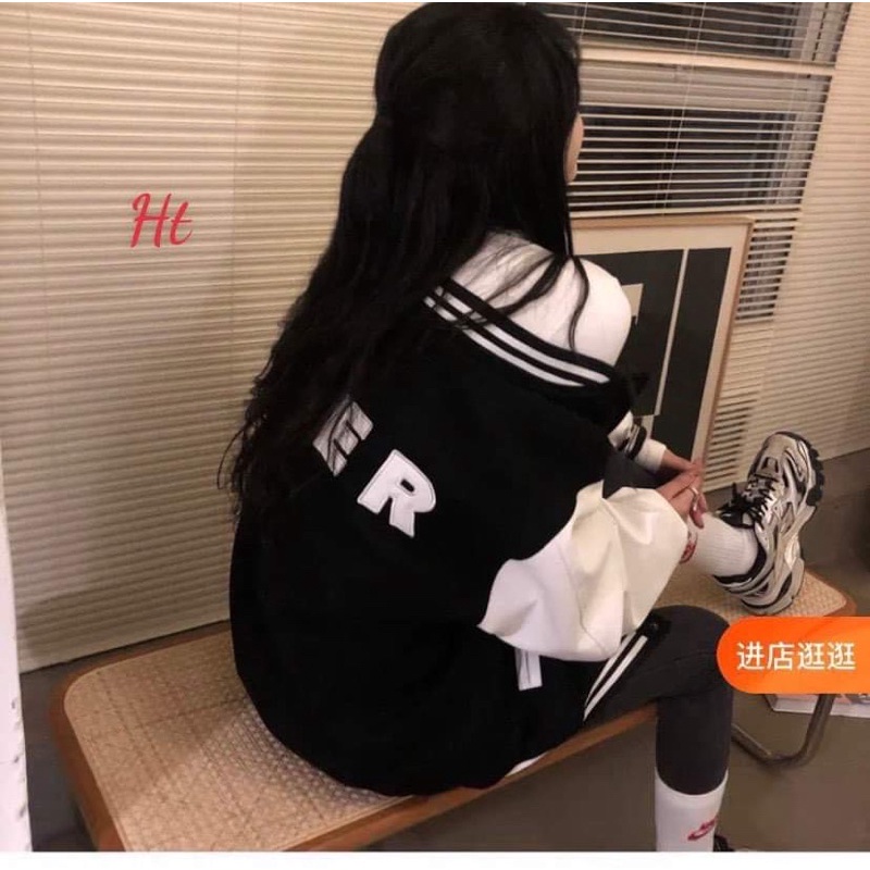 Áo Bomber nỉ phối tay MEIR H26