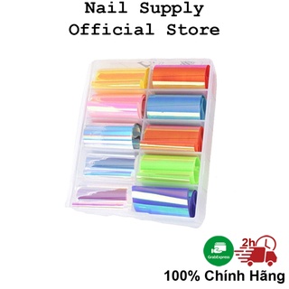 Foil ẩn thủy tinh 7 màu trang trí móng