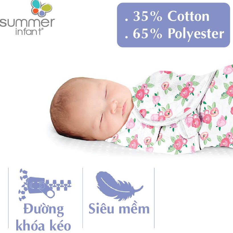 Bộ 2 chăn quấn Summer Infant Luxe size S/M