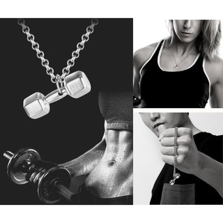 [Phong cách Underground] Dây chuyền hình Tạ đôi Quà tặng cho gymer Vòng cổ nam cá tính Phụ kiện thời trang Streetwear