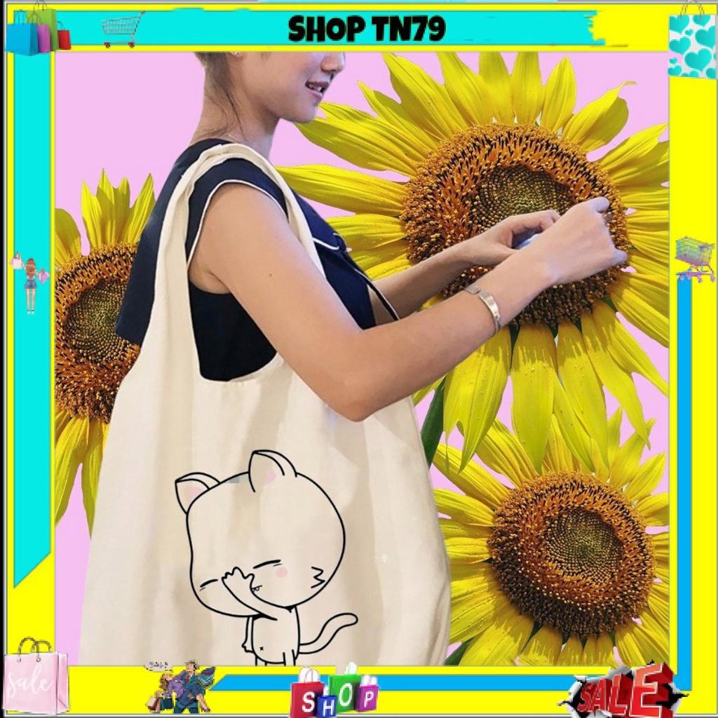 [Tặng sticker cài] TÚI TOTE CANVAS CÓ KHÓA MIỆNG , TÚI CON , PHONG CÁCH HÀN QUỐC THÍCH HỢP ĐI HỌC , ĐI CHƠI