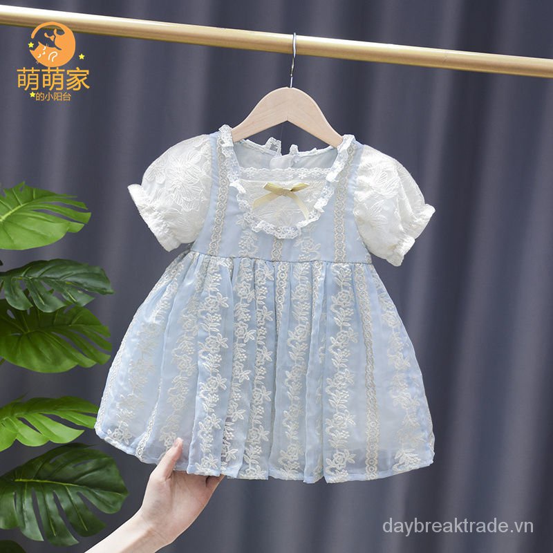 Đầm công chúa tay phồng phong cách Lolita xinh xắn dành cho bé gái