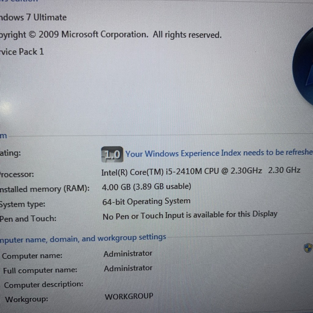 Laptop Lenovo thinkpad IBM x220 core i5 gen 2/4G/500G