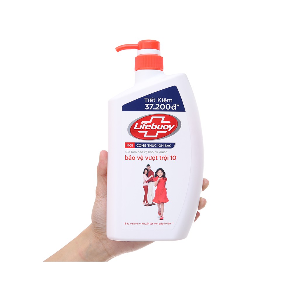 Sữa tắm bảo vệ khỏi vi khuẩn Lifebuoy bảo vệ vượt trội 850g