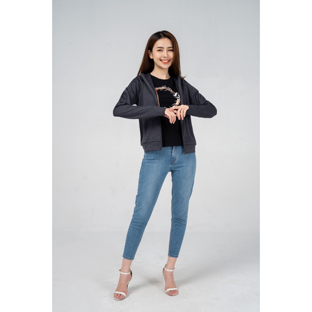 Quần jean nữ YODY, quần bò ôm dáng boy lưng thấp - QJN4014