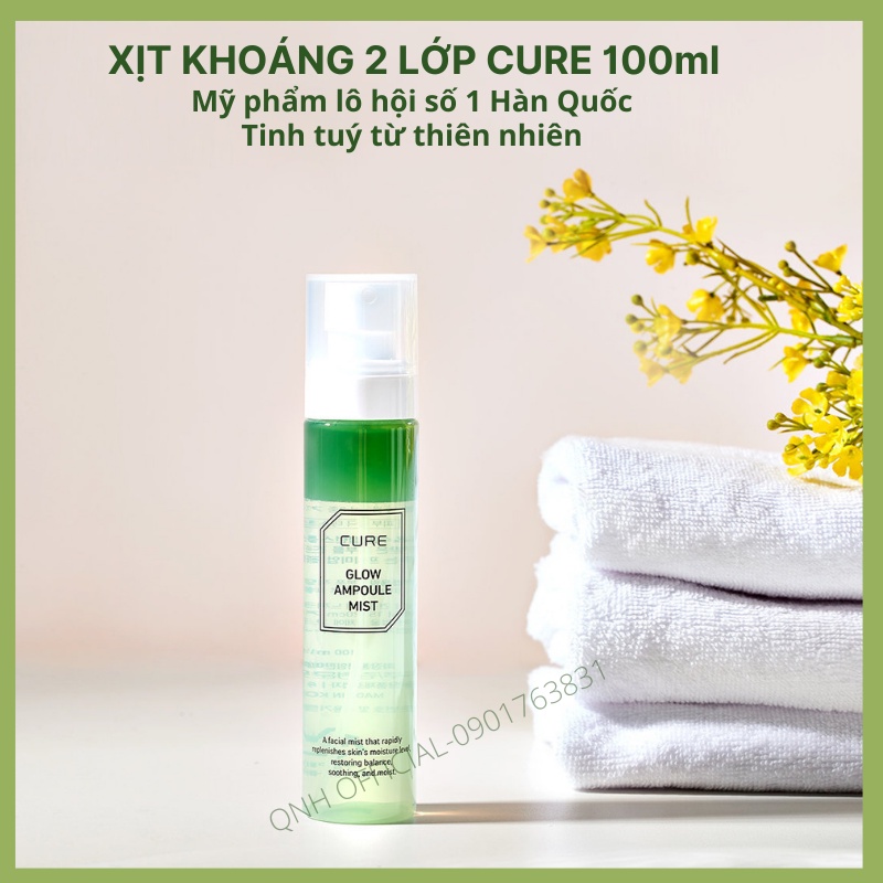 Xịt Khoáng 2 Lớp CURE Glow Ampoule Mist 100ml