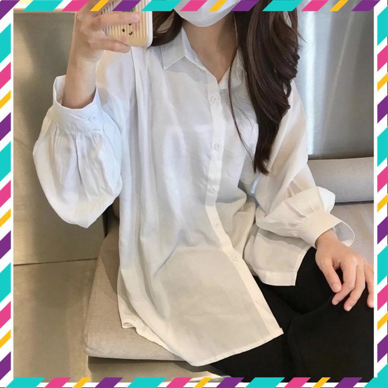 Áo sơ mi tay phồng nữ- Áo sơ mi trắng đi học_A003 MSP47460 | BigBuy360 - bigbuy360.vn