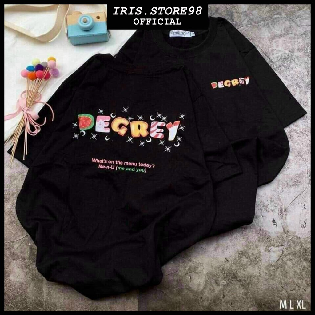 Áo thun Streetwear ✅ Form Rộng Nam Nữ Unisex Phông Tay Lỡ Oversize Chất đẹp - Áo Degrey | Đen