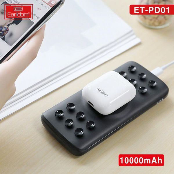 Sạc dự phòng không dây 10.000mAh. pin tích điện dung lượng cao 15W hỗ trợ sạc nhanh Quick Charge 3.0 KLH Earldom PD01