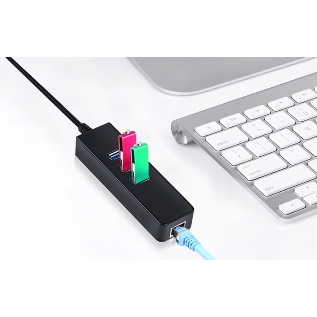[Hỏa Tốc] Cáp chuyển dây mạng Hub usb chuyển đổi đầu RJ45 dây Lan thành USB 3.0 Gigabit RealTek cho Mac máy bàn laptop