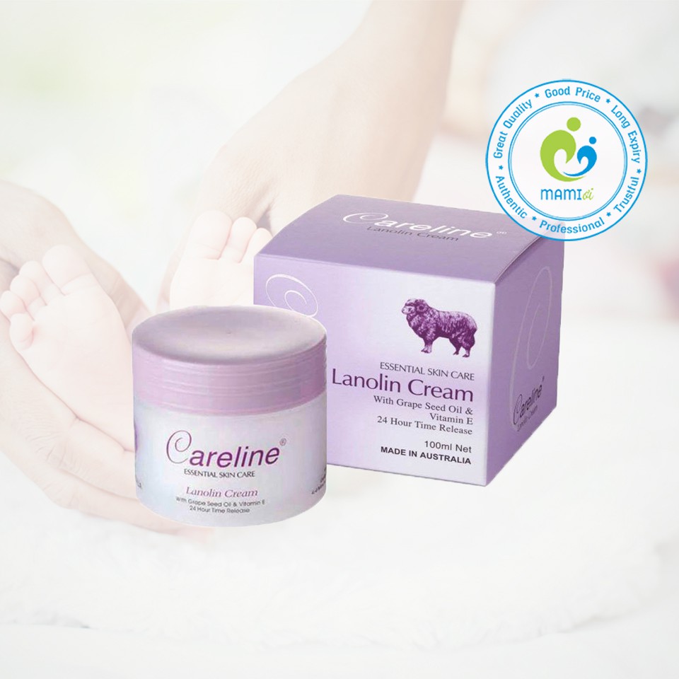 Kem dưỡng da (100ml) mỡ cừu (tím), nhau thai cừu (cam) cho mọi lứa tuổi Careline Lanolin/Placenta Cream, Úc