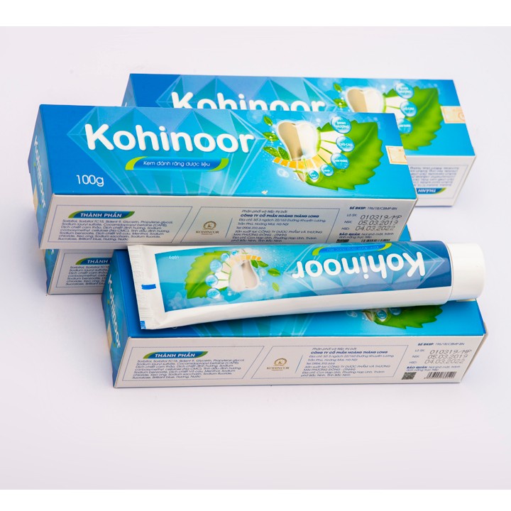 Kem đánh răng dược liệu KOHINOOR trắng răng 100g