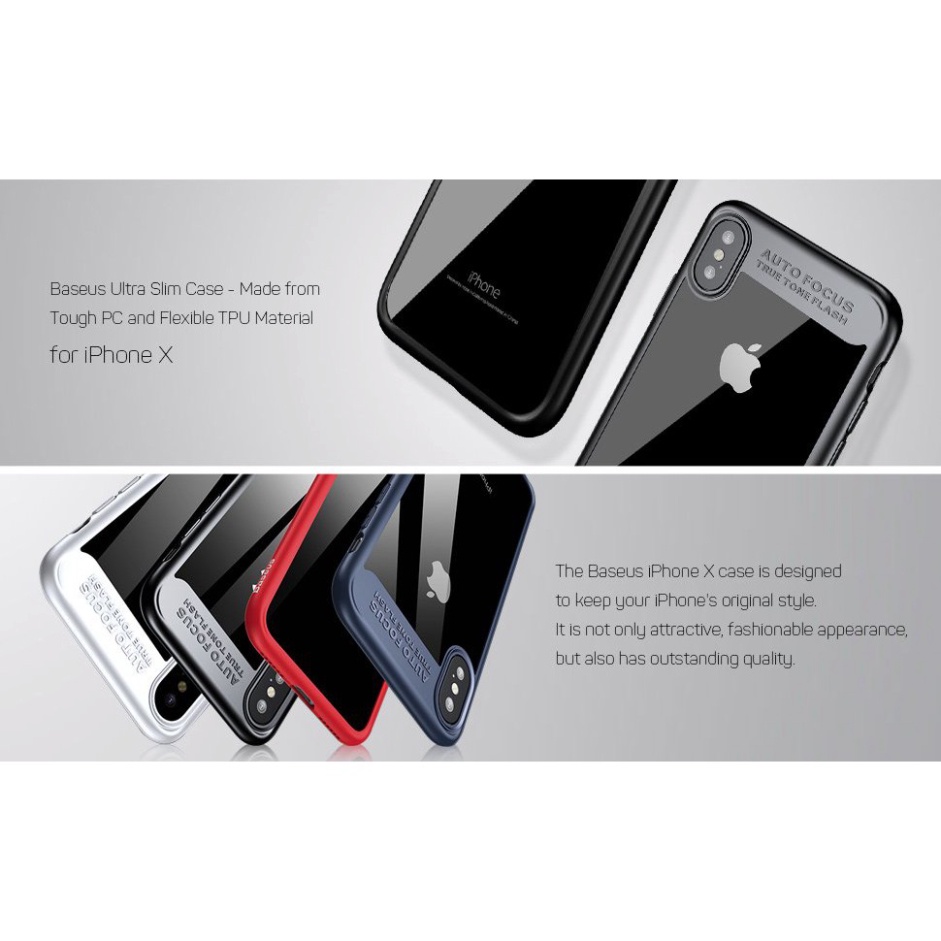 Ốp lưng iphone X hãng Baseus Suthin Case
