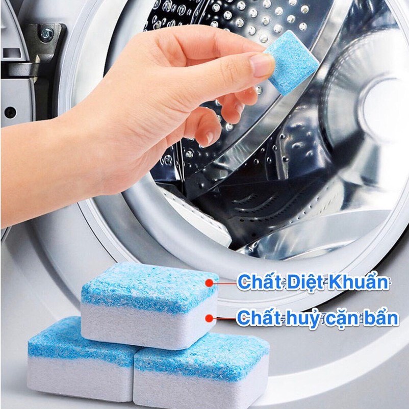 (Siêu rẻ) Viên tẩy vệ sinh lồng máy giặt diệt khuẩn và chất bẩn hiệu quả