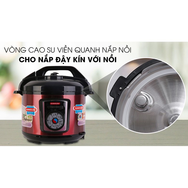 [Mã ELHADEV giảm 4% đơn 300K] Nồi Áp Suất Điện Đa Năng SUNHOUSE SHD1755 900W ( Dung tích 5L ) - Hàng Chính Hãng