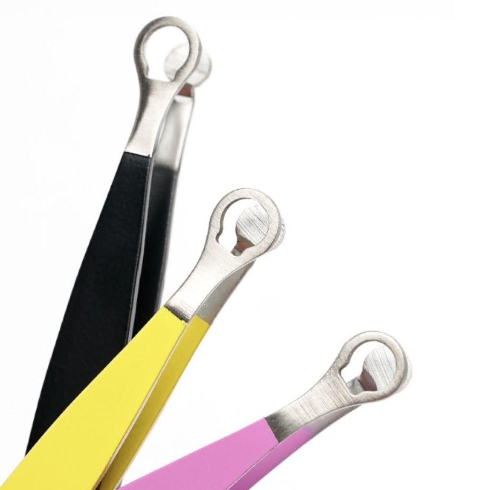 OCEANMAP Kéo Cắt Tỉa Lông Mũi Đầu Tròn Dạng Nhấn Bằng Thép Không Gỉ Tiện Lợi