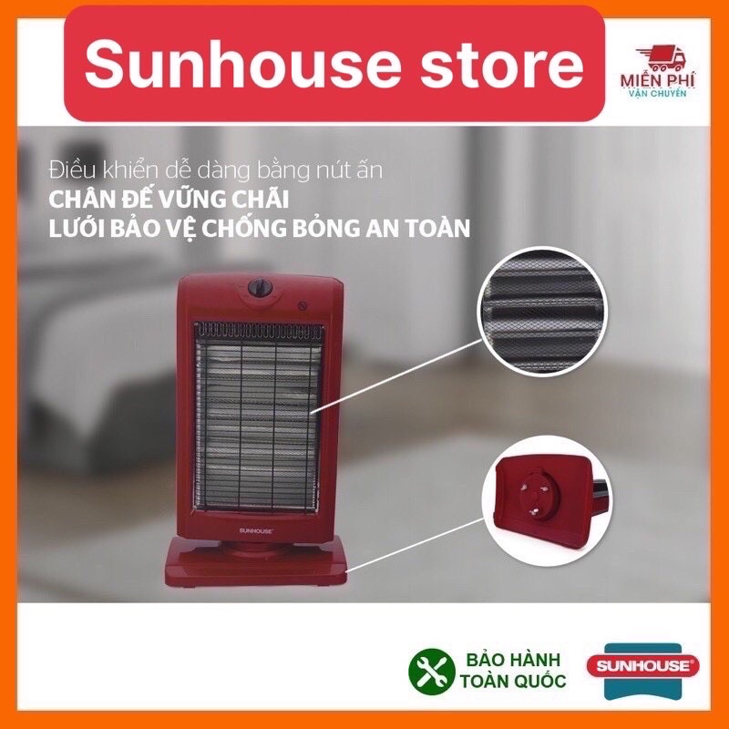 Đèn sưởi 3 bóng Sunhouse SHD7016, Máy sưởi sunhouse SHD7016, tốc độ làm ấm nhanh, tỏa nhiệt đều.