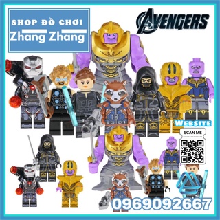 Đồ chơi Xếp hình Avengers Endgame Thor Thanos - Ronin War Machine - Black Widow Rocket Raccoon Minifigures Kopf KF6091