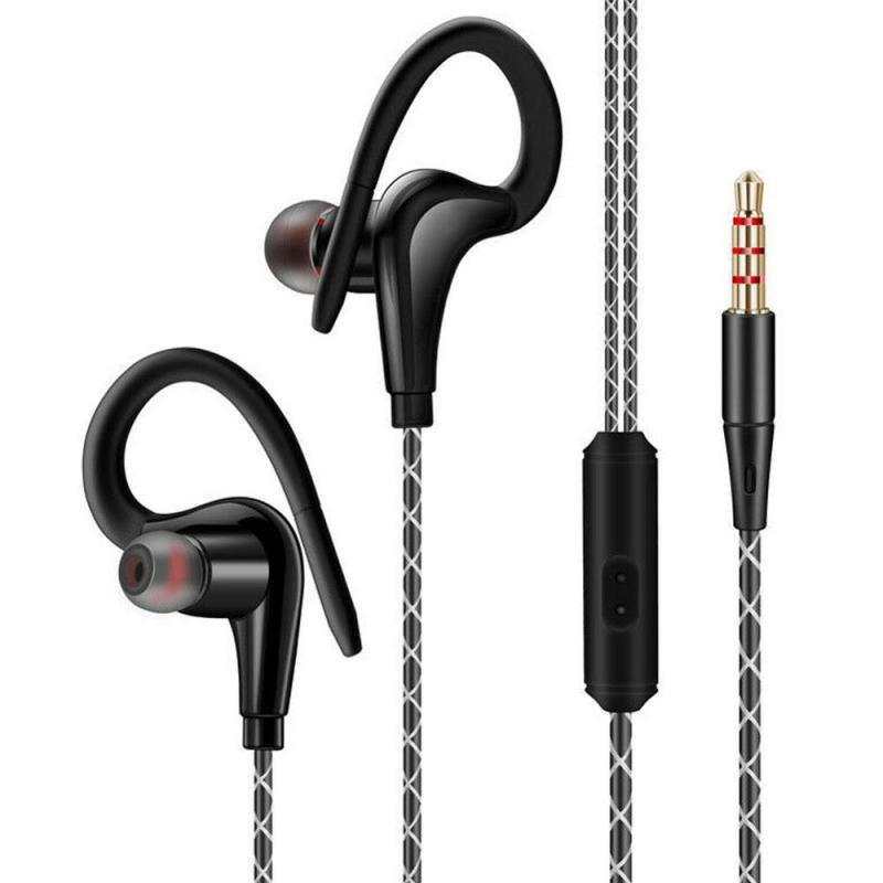 Tai Nghe Bass Thể Thao Có Dây Móc Vành Tai Chống Nước 1M Cho Xiaomi iPhone Samsung Android 2021 Mới