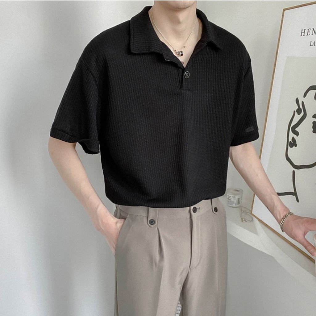 Áo Polo nam TILAA FASHION áo thun nam cổ bẻ form rộng UNISEX áo phông POLO nam cao cấp thời trang Hàn Quốc