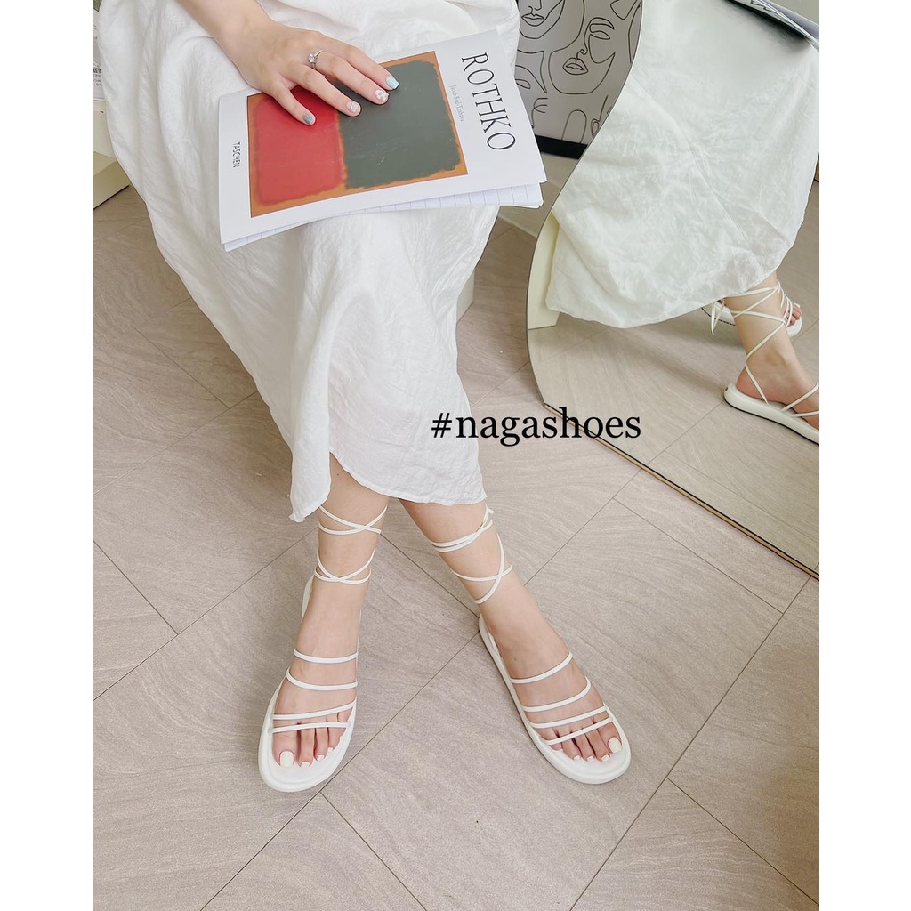 SANDAL NAGASHOES QUAI MẢNH BUỘC DÂY 2CM NAS209