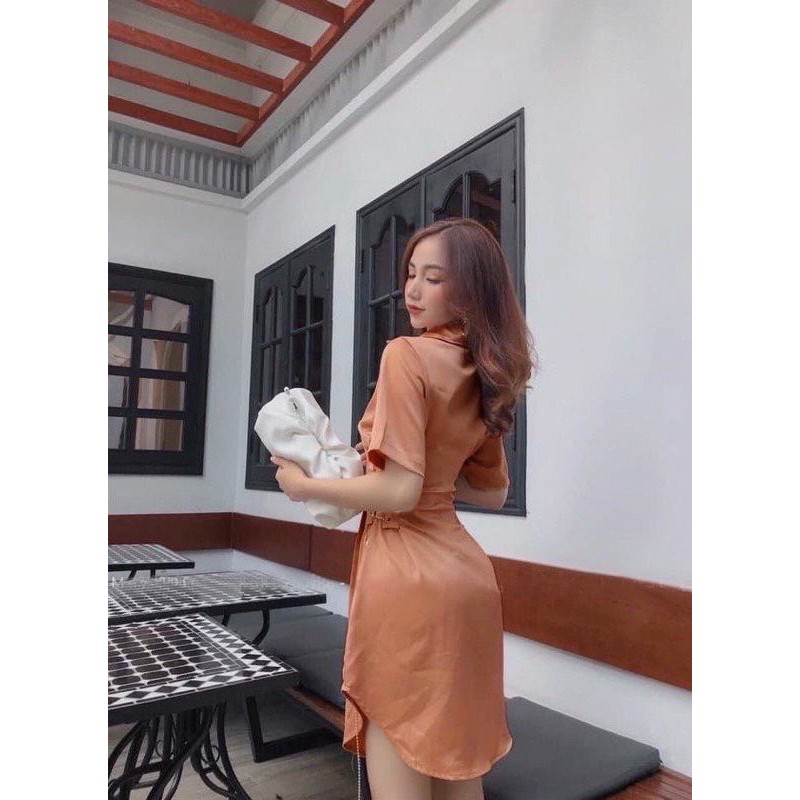 Đầm sơ mi đan eo #bigsize 60kg đến 90kg