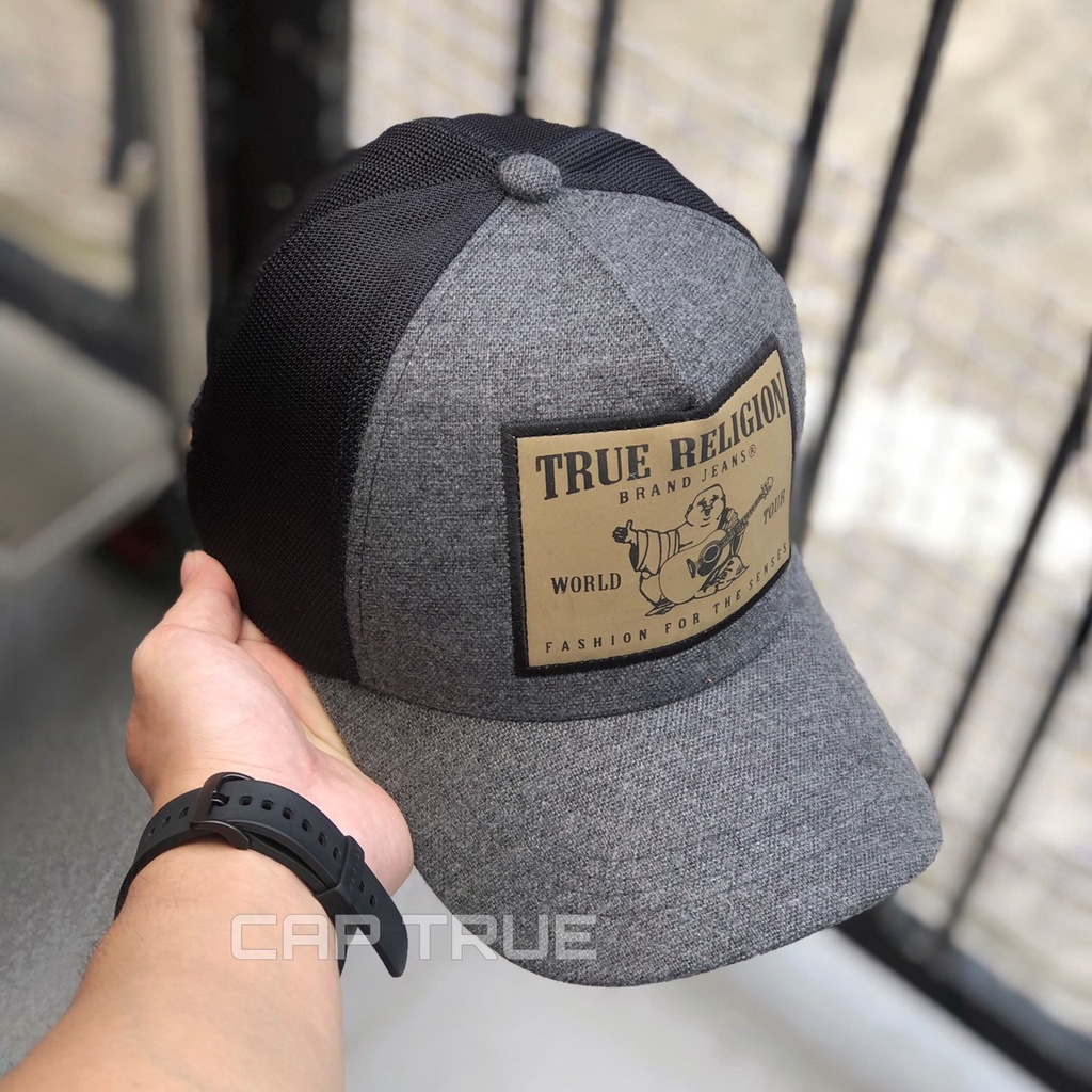 Mũ Thời Trang Nam Nữ - Nón Kết Ông Địa TRUE RELIGION Vuông Lưới Mới Cao Cấp