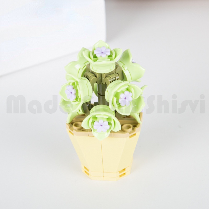 LEGO khối xây dựng trong chậu cây Đồ chơi lắp ráp hình chậu hoa xương rồng sáng tạo dành cho
