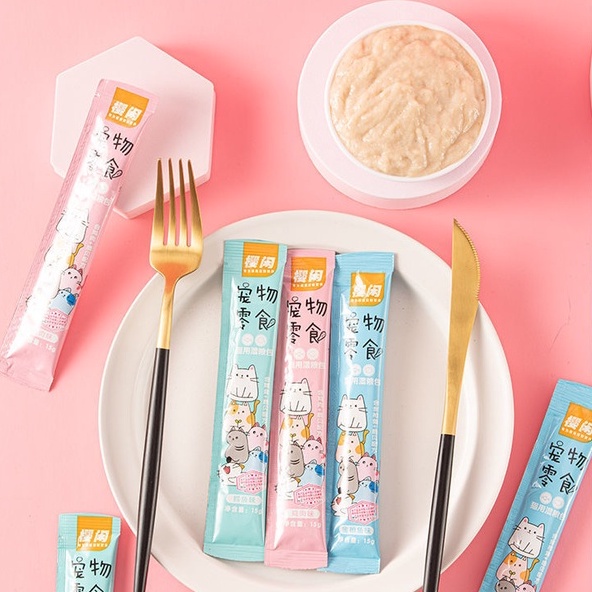 100 thanh Súp thưởng cho mèo SHIZUKA - Thanh 15G - Ú Nu Pet Shop