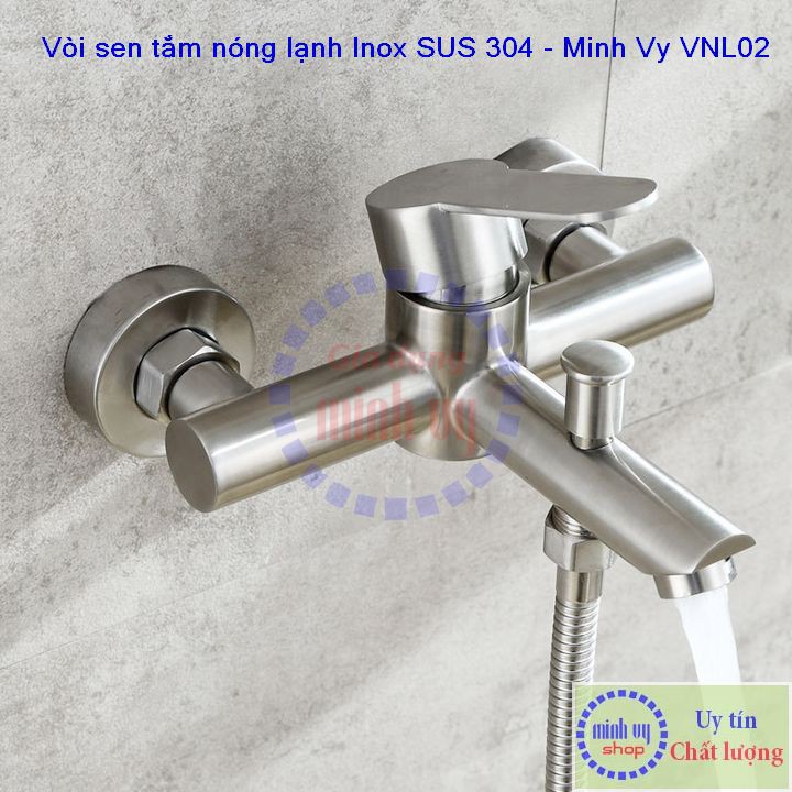 Củ sen tắm - Vòi sen tắm nóng lạnh Inox SUS 304 VNL02