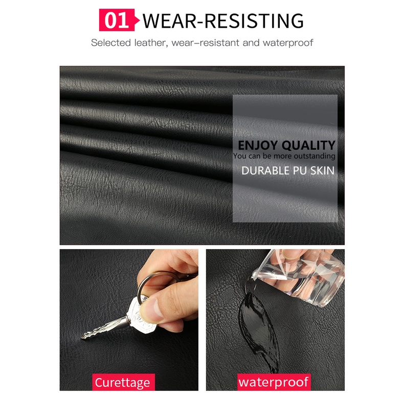 Ba lô da PU chất lượng cao cho nam không thấm nước công suất lớn 15,6 inch máy tính xách tay ba lô laptop backpack