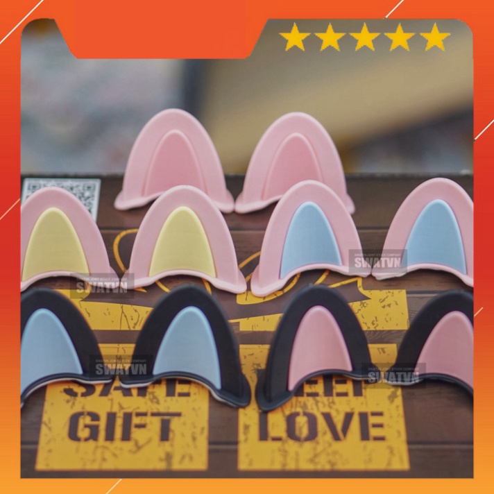 Tai mèo nhựa gắn nón bảo hiểm nhiều màu dễ thương - phụ kiện nón bảo hiểm