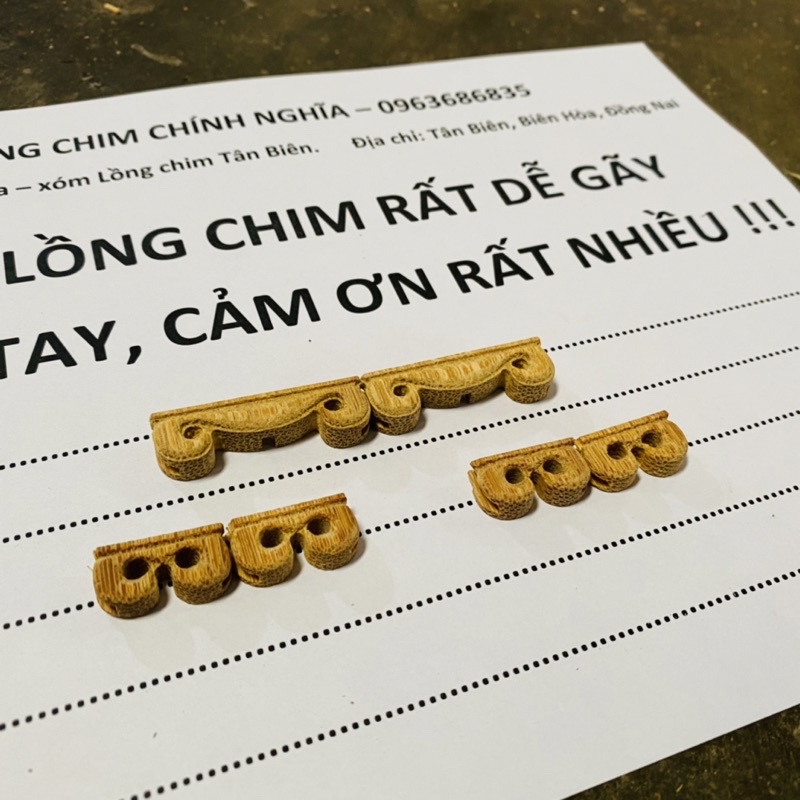 Bộ 6 miếng gối cầu cóng tre lồng choè Than/Lửa , đỡ cầu cóng lồng choè