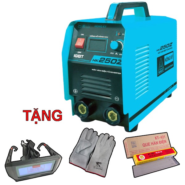 Máy hàn que điện tử Hồng Ký HK 250Z - Tặng bao tay hàn, kính hàn, que hàn