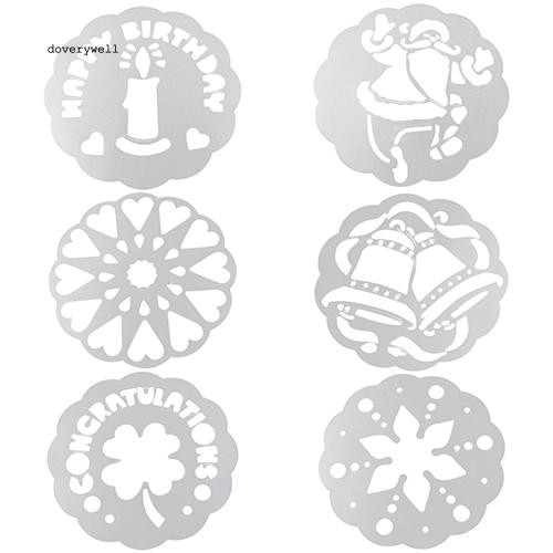 Bộ 6 tấm rắc bột trang trí bánh