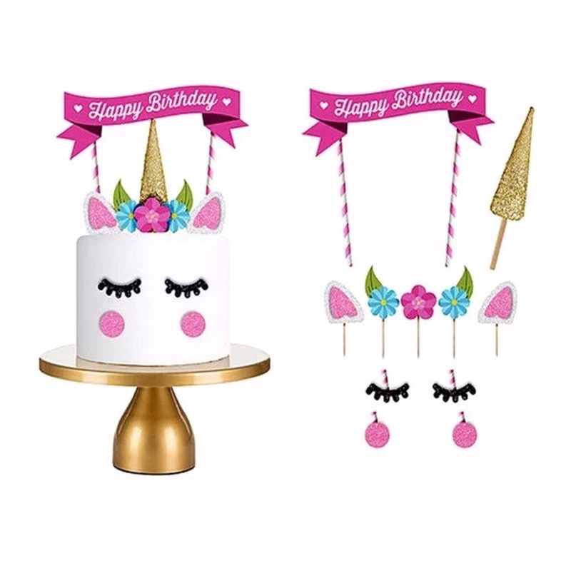 Topper CắM Trang Trí BáNh Kem HìNh NgựA Unicorn