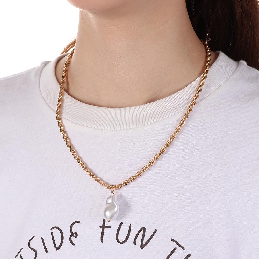 Vòng cổ Dạng Xoắn Bằng Thép Không Gỉ Cho Nam &amp; Nữ