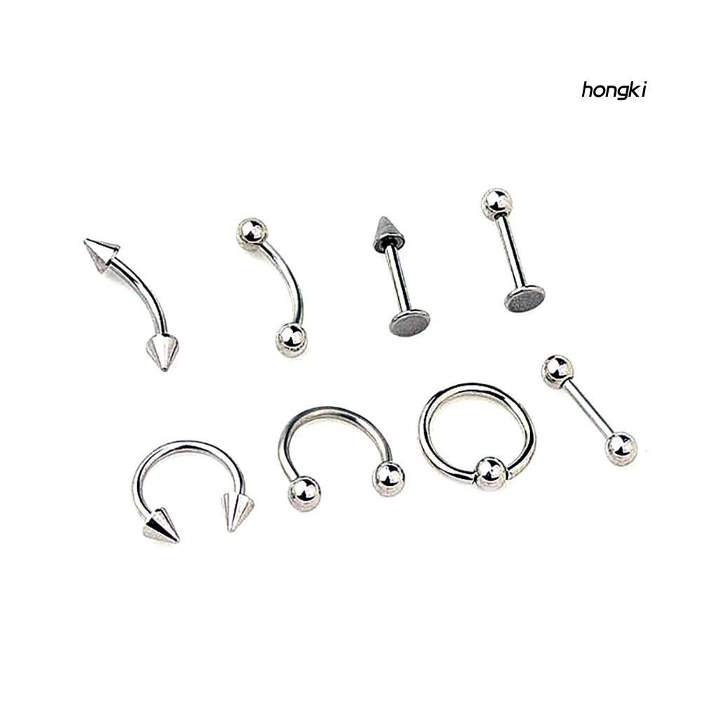 (Hàng Mới Về) Set 8 Khuyên Cơ Thể Nhiều Màu Sắc Thời Trang Cá Tính