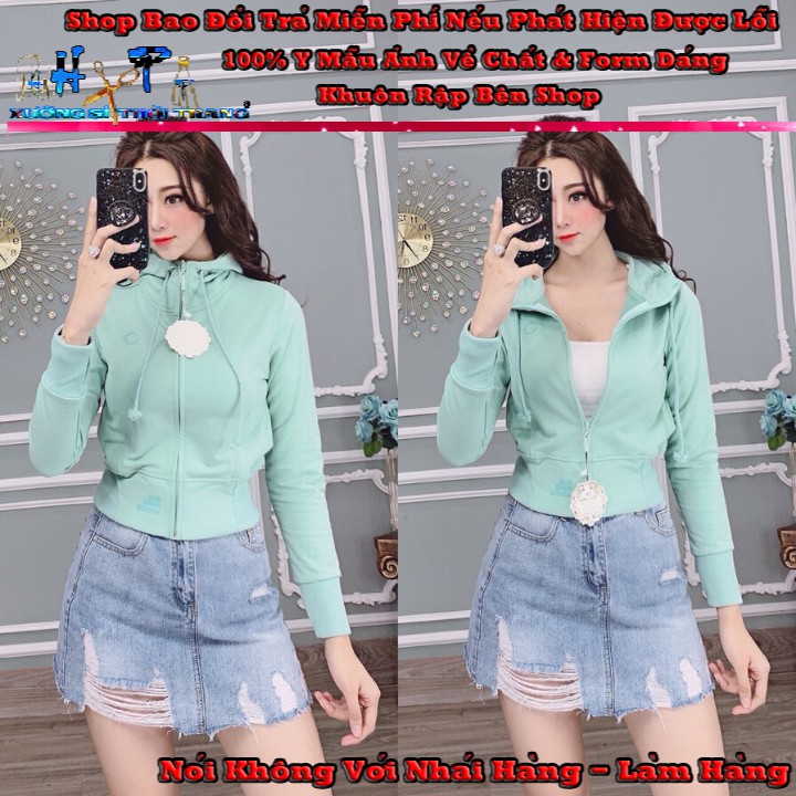 Áo Khoác Thun Cotton Cao Cấp Có Nón Phom Lửng Siêu Hót Mẫu Mới Thời Trang 2020 | BigBuy360 - bigbuy360.vn