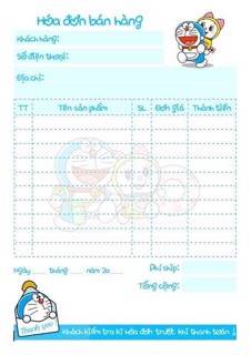 Combo 2 cuốn Bill -hóa đơn bán hàng (1 liên - 2 liên)