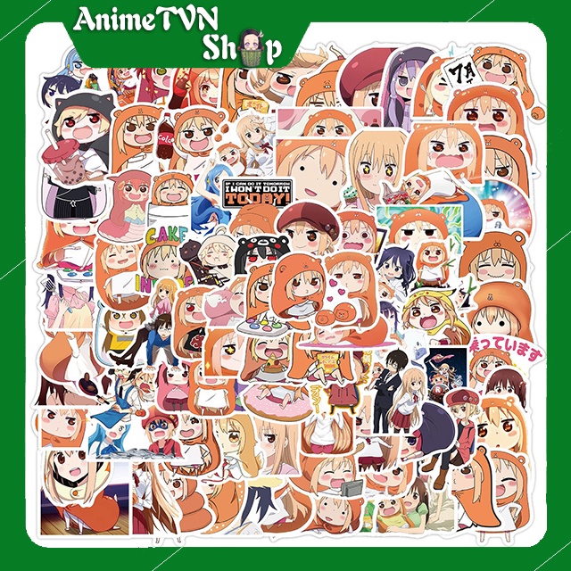 Miếng dán Sticker Anime/Manga Himouto! Umaru-chan (Umaru) trọn bộ 100 hình - In rõ ràng sắc nét khó tróc