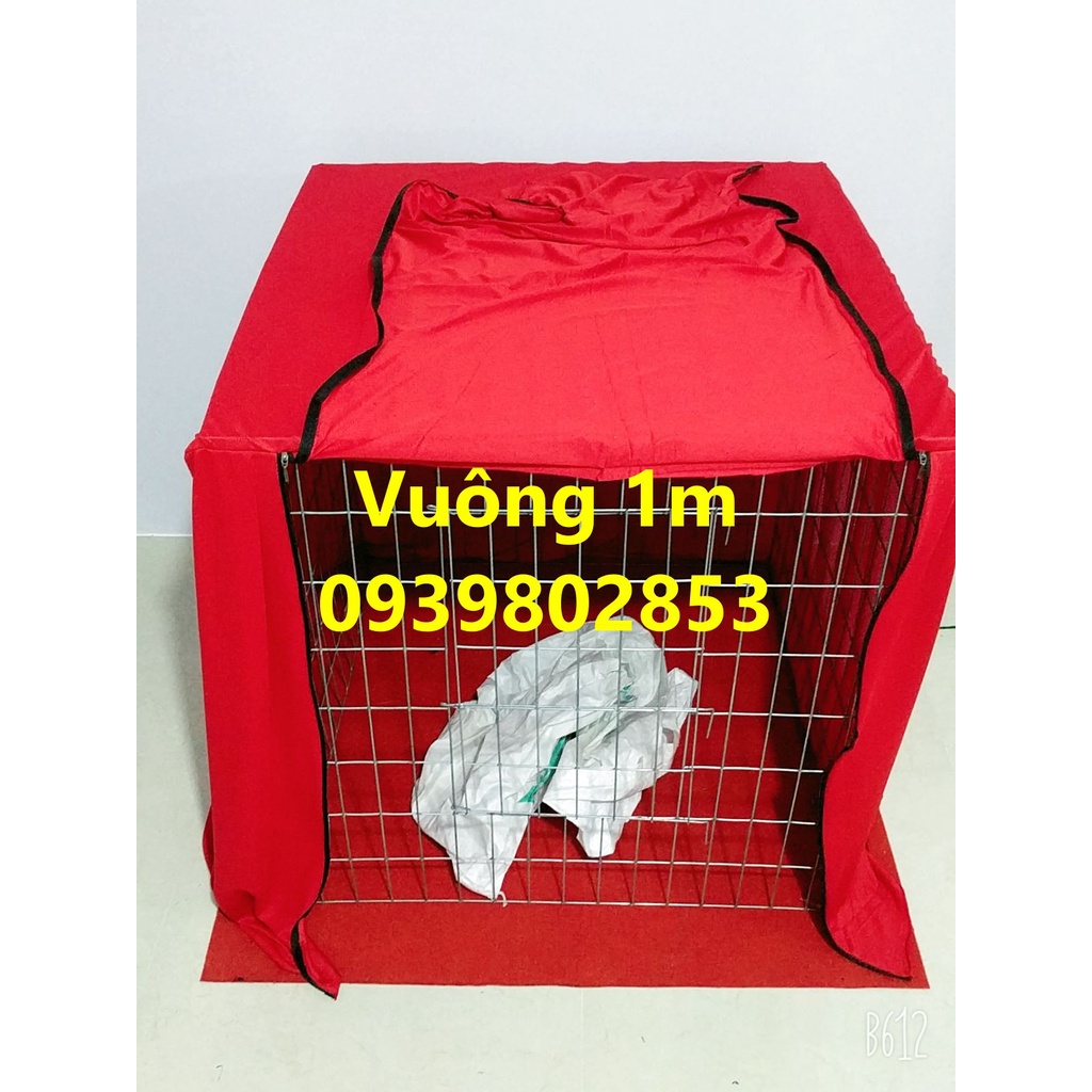Mùng gà vuông chuồng gà lắp ráp-2 dây kéo