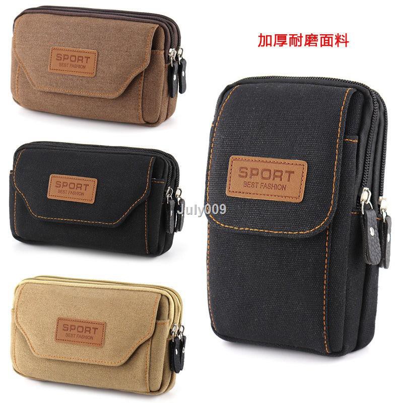 ☍Ltd.✔Túi Đựng Điện Thoại Đeo Hông 5-6.5 Inch Phong Cách Thể Thao Thời Trang Cho Nam