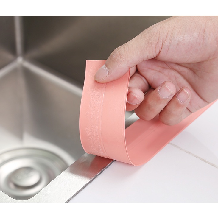 Băng Keo PVC Chống nước Dán Viền Bếp Băng Dính Dán Mép Tường Chống Ẩm Mốc BẢN LỚN 3.6CM