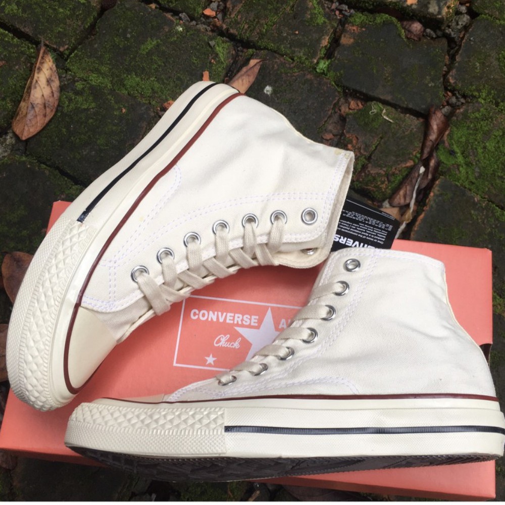 Giày_Converse Cổ Thấp Nam Nữ, Giày CV Cổ Cao Màu Trắng Full Box Bill Hàng Chuẩn FREE SHIP