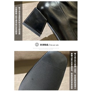 Bốt (Boots) nữ cổ cao da trơn gót 5p