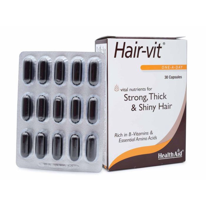 Healthaid Hair-vit – Kích thích mọc tóc nhanh, ngăn ngừa rụng tóc (lọ 30 viên)