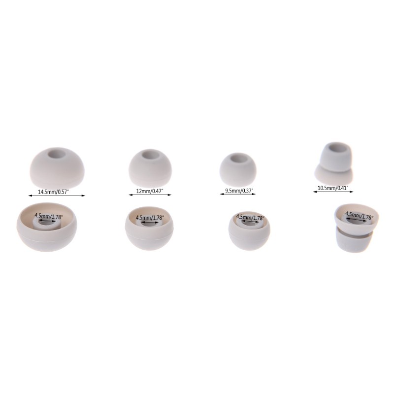 Set 4 cặp mút nhét tai chất liệu silicon thay thế cho tai nghe nhét tai không dây Beats Powerbeats 2/3